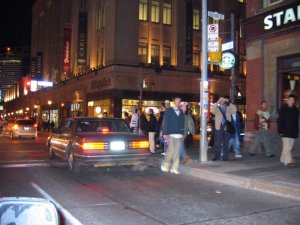 Downtown Toronto after Leafs won the Quarter Finals 59.JPG